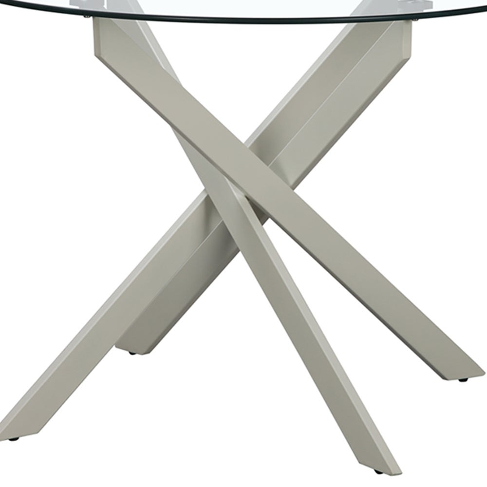 Mesa de comedor Neva beige de 100cm