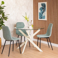 Mesa de comedor Neva beige de 100cm