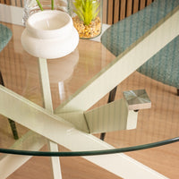 Mesa de comedor Neva beige de 100cm