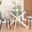 Mesa de comedor Neva beige de 100cm