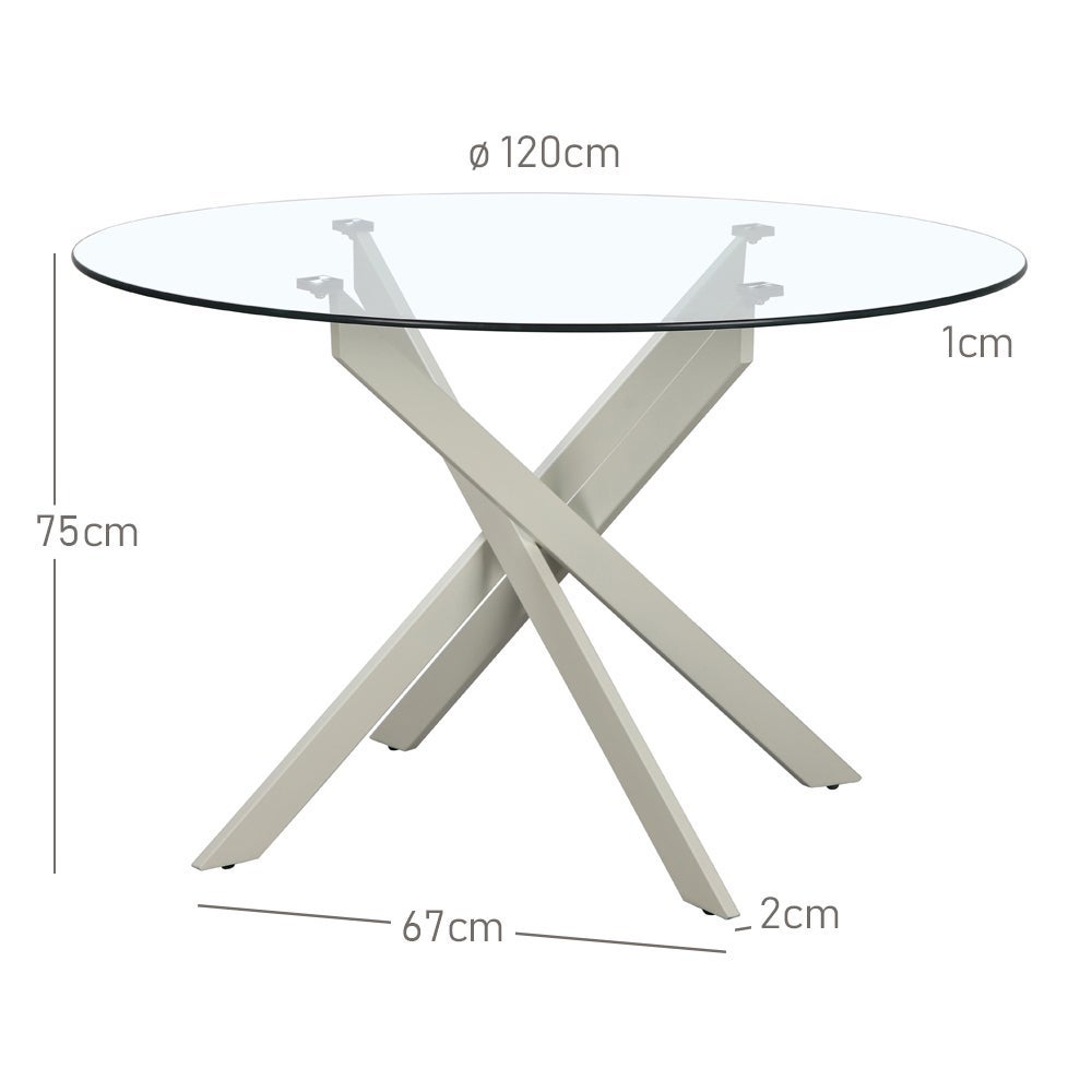 Mesa de comedor Neva beige de 120cm