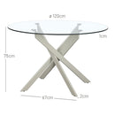 Mesa de comedor Neva beige de 120cm