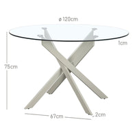 Mesa de comedor Neva beige de 120cm