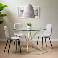 Mesa de comedor Neva beige de 120cm