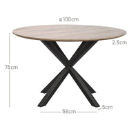 Mesa de comedor Xenia negra de 100cm