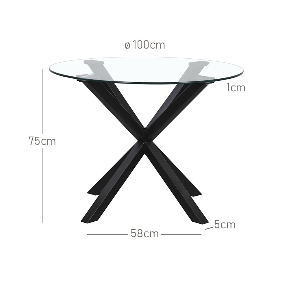 Mesa de comedor Xenia negra de 100cm