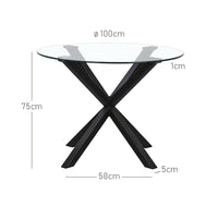 Mesa de comedor Xenia negra de 100cm