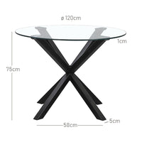 Mesa de comedor Xenia negra de 120cm