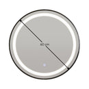 Espejo baño negro con luz led de 60 cm