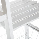 Set de mesa barra y 2 taburetes de bar blanco y natural