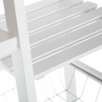 Set de mesa barra y 2 taburetes de bar blanco y natural