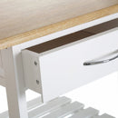 Set de mesa barra y 2 taburetes de bar blanco y natural