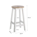 Set de mesa barra y 2 taburetes de bar blanco y natural
