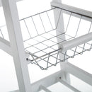 Set de mesa barra y 2 taburetes de bar blanco y natural