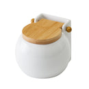 Salero de cerámica blanco de 700 ml