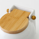 Salero de cerámica blanco de 700 ml