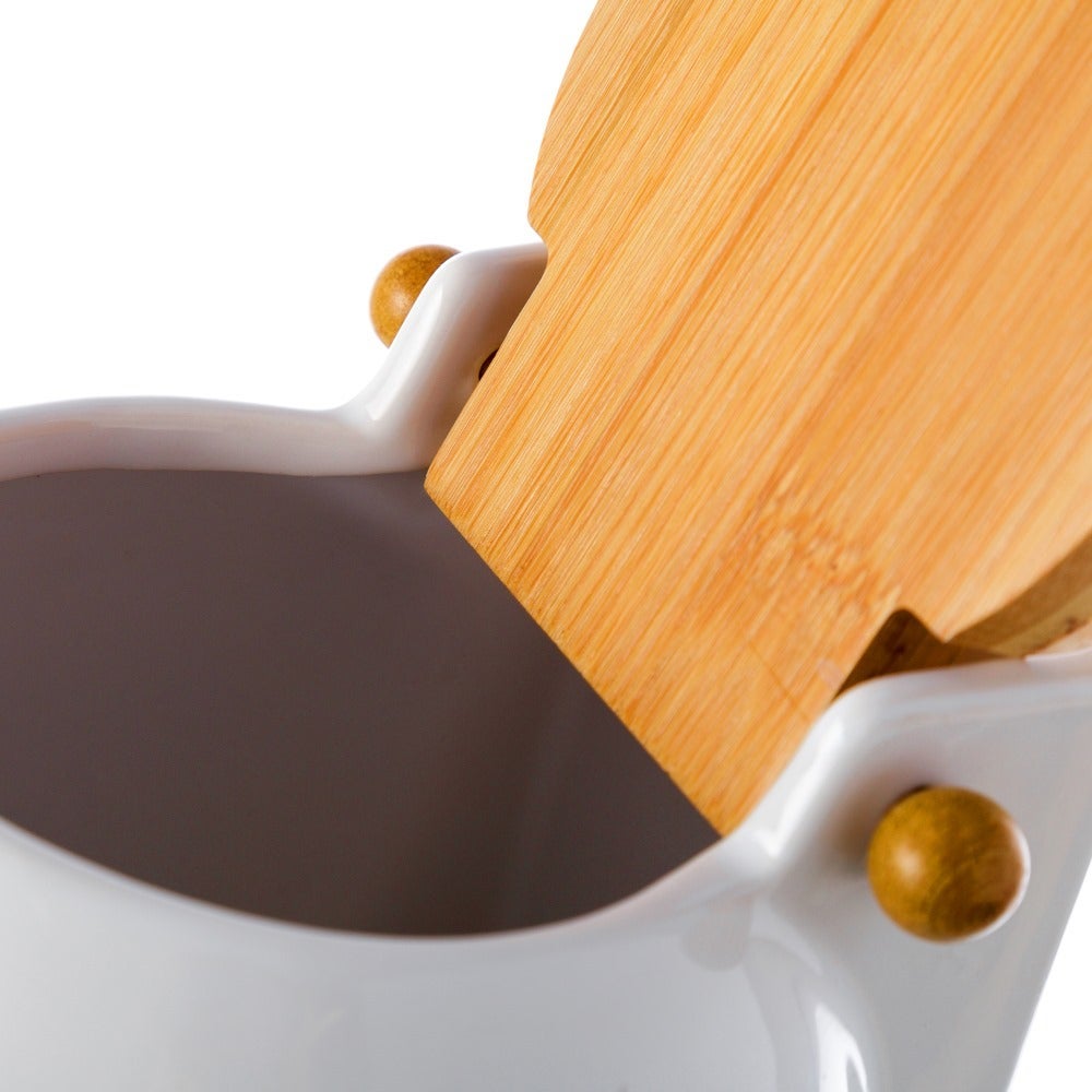 Salero de cerámica blanco de 700 ml