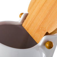 Salero de cerámica blanco de 700 ml