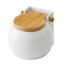 Salero de cerámica blanco de 700 ml