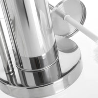 Portarrollos escobillero plateado de acero inoxidable