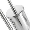 Portarrollos escobillero plateado de acero inoxidable