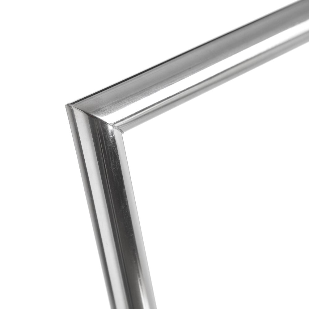 Portarrollos escobillero plateado de acero inoxidable