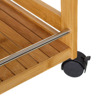 Carrito camarera de bambú natural