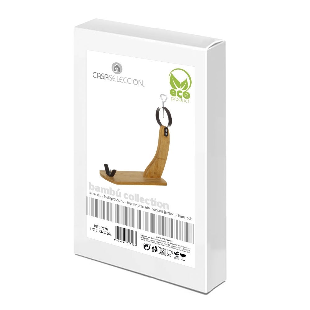 Jamonero de bambú