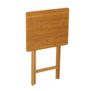 Mesa auxiliar plegable de bambú