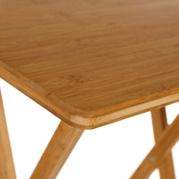 Mesa auxiliar plegable de bambú