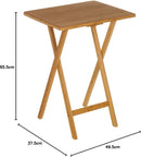 Mesa auxiliar plegable de bambú