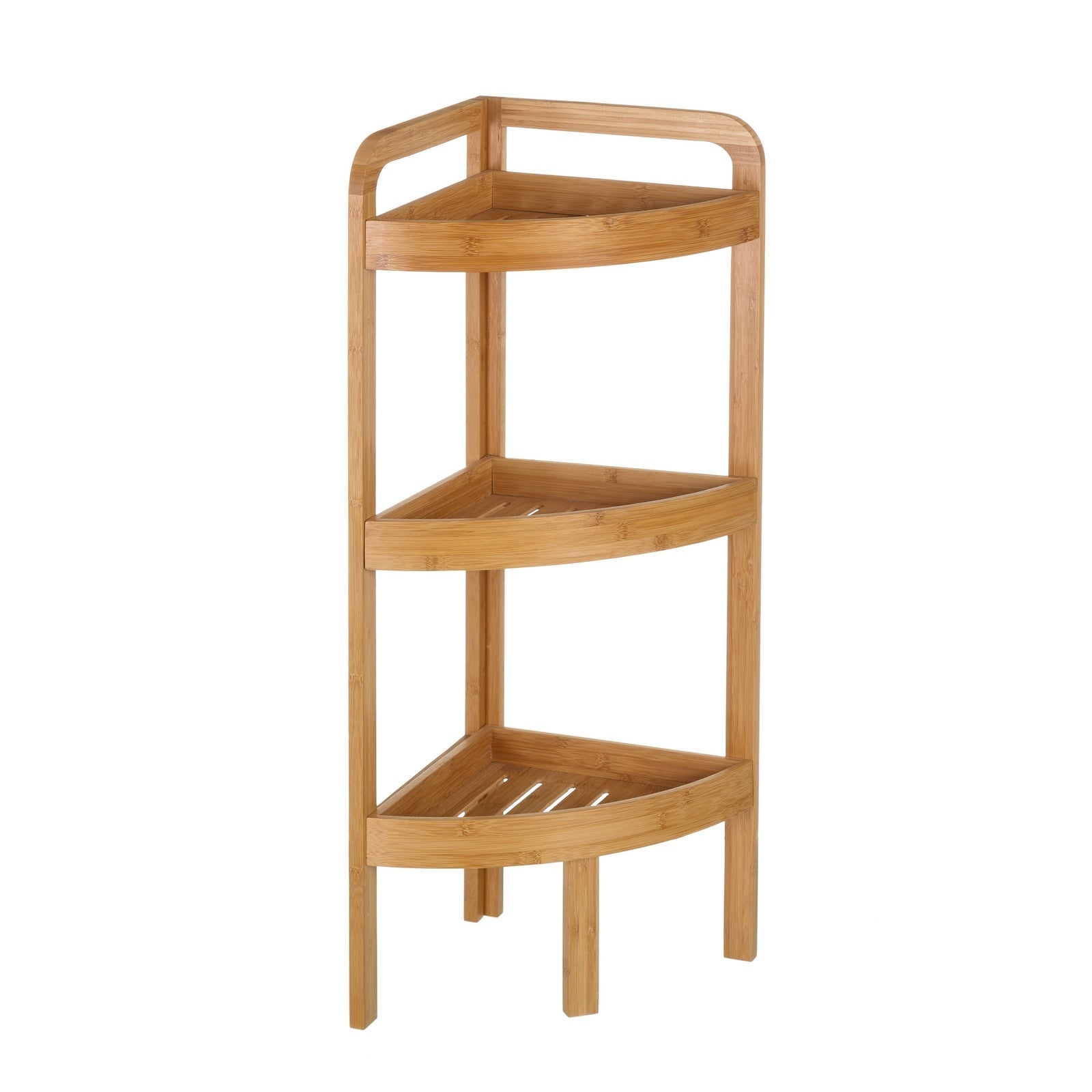 Estantería de rincón de bambú de 29x85 cm