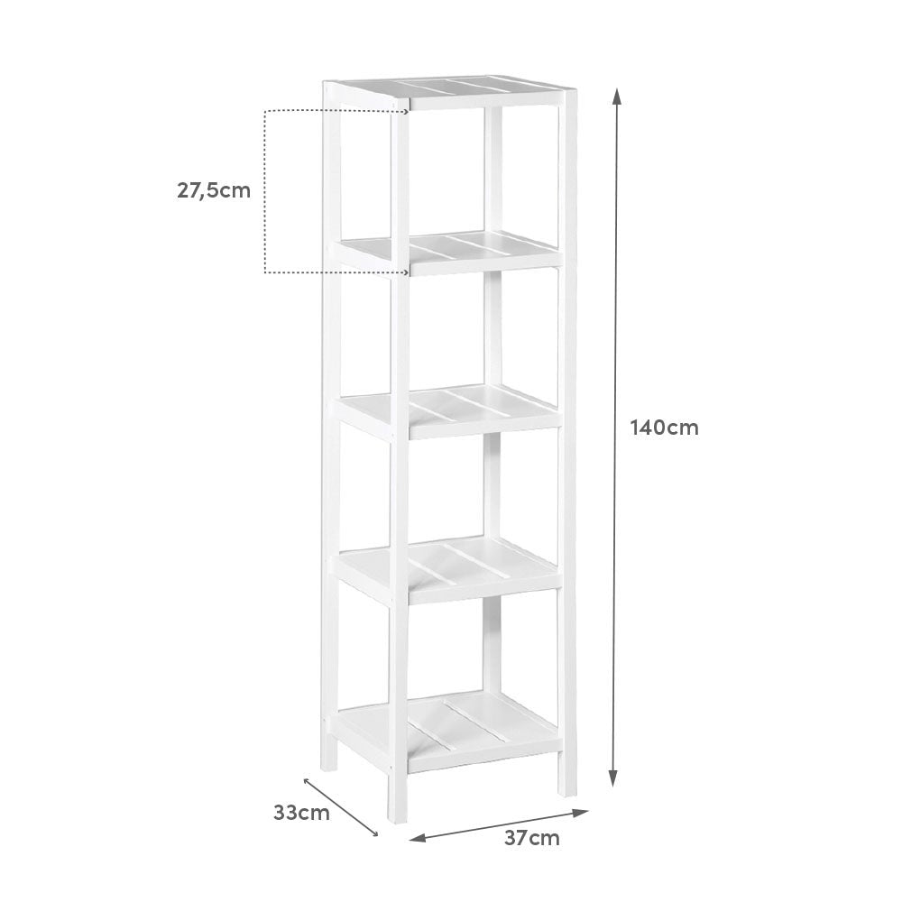 Estantería con 5 estantes laminados de 140 cm