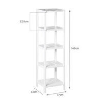 Estantería con 5 estantes laminados de 140 cm