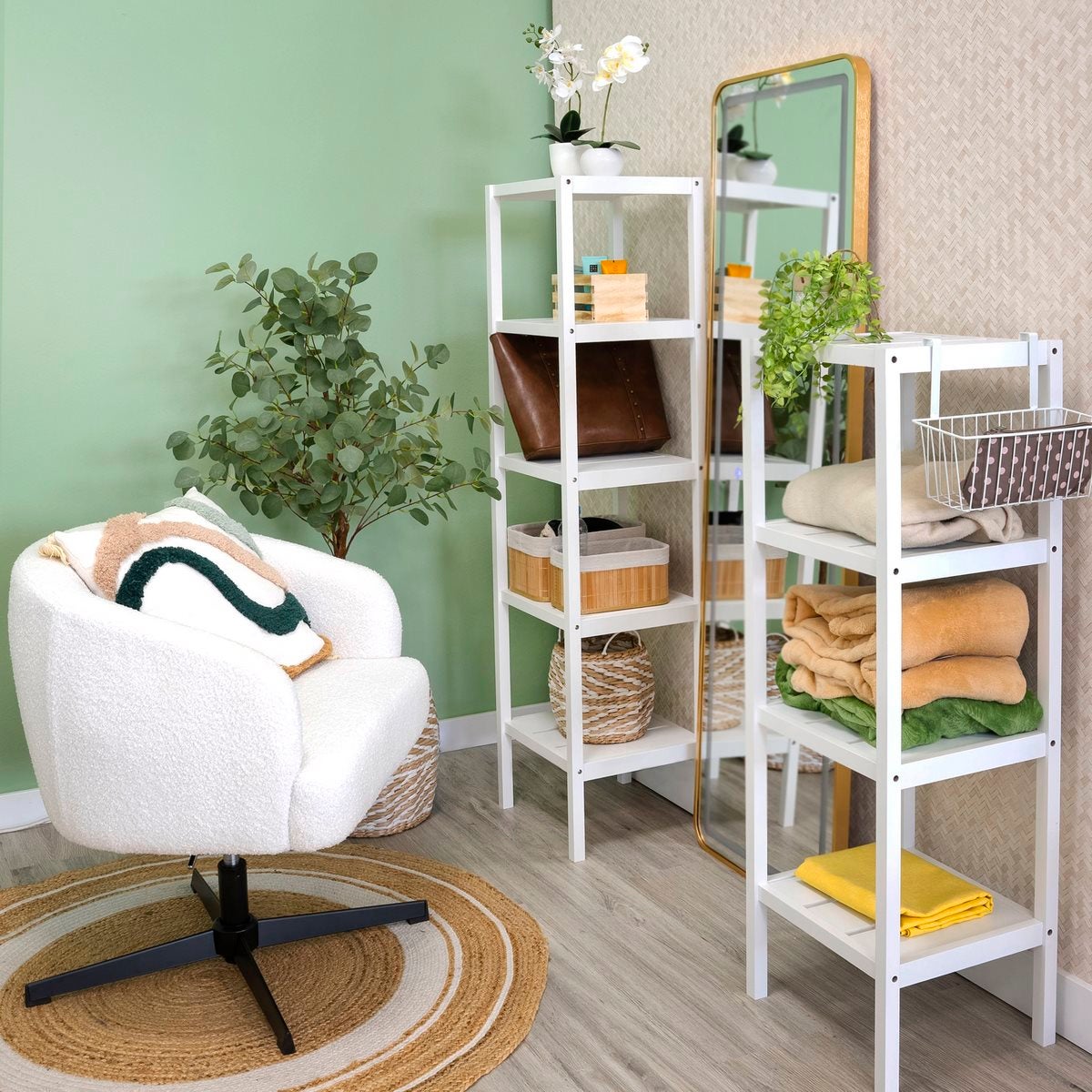 Estantería con 4 estantes laminados de 110 cm