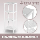 Estantería con 4 estantes laminados de 110 cm