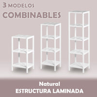 Estantería con 4 estantes laminados de 110 cm