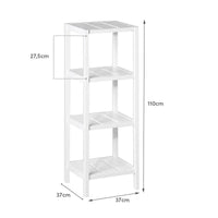 Estantería con 4 estantes laminados de 110 cm