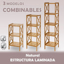Estantería de bambú marrón de 119 cm