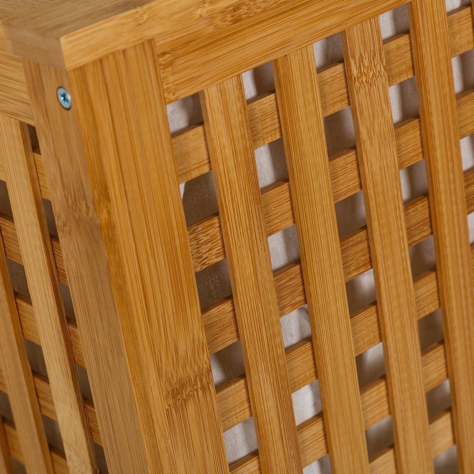 Cesto de ropa de bambú marrón