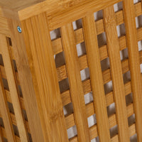 Cesto de ropa de bambú marrón