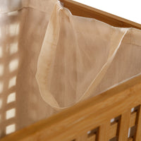 Cesto de ropa de bambú marrón