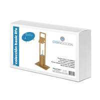 Portarrollos y escobillero de bambú