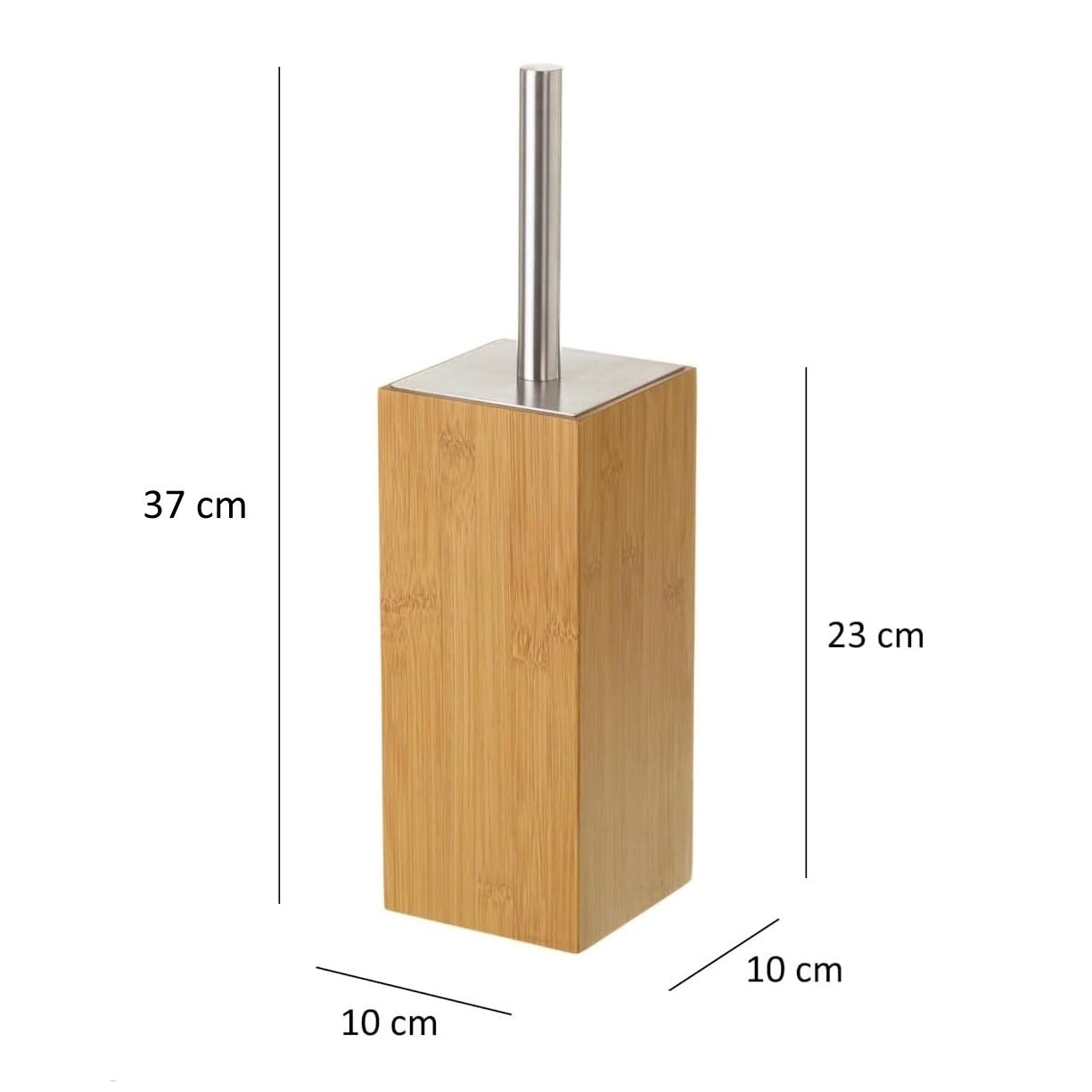 Escobilla de baño marrón de bambú