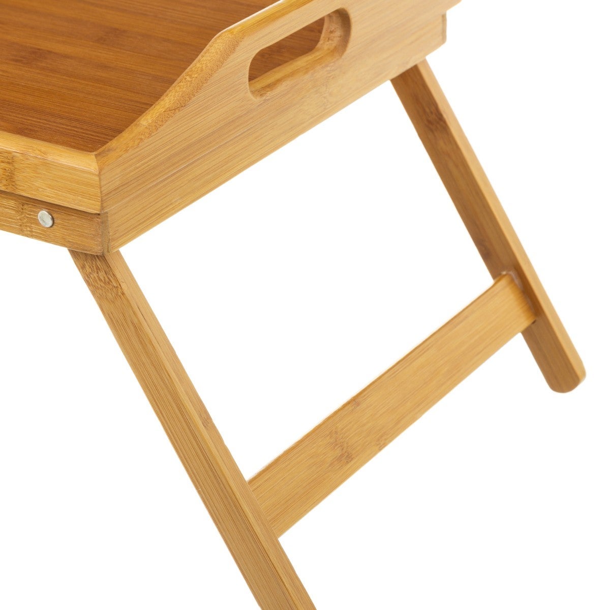 Bandeja de bambú con patas plegables