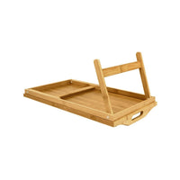 Bandeja de bambú con patas plegables