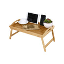 Bandeja de bambú con patas plegables