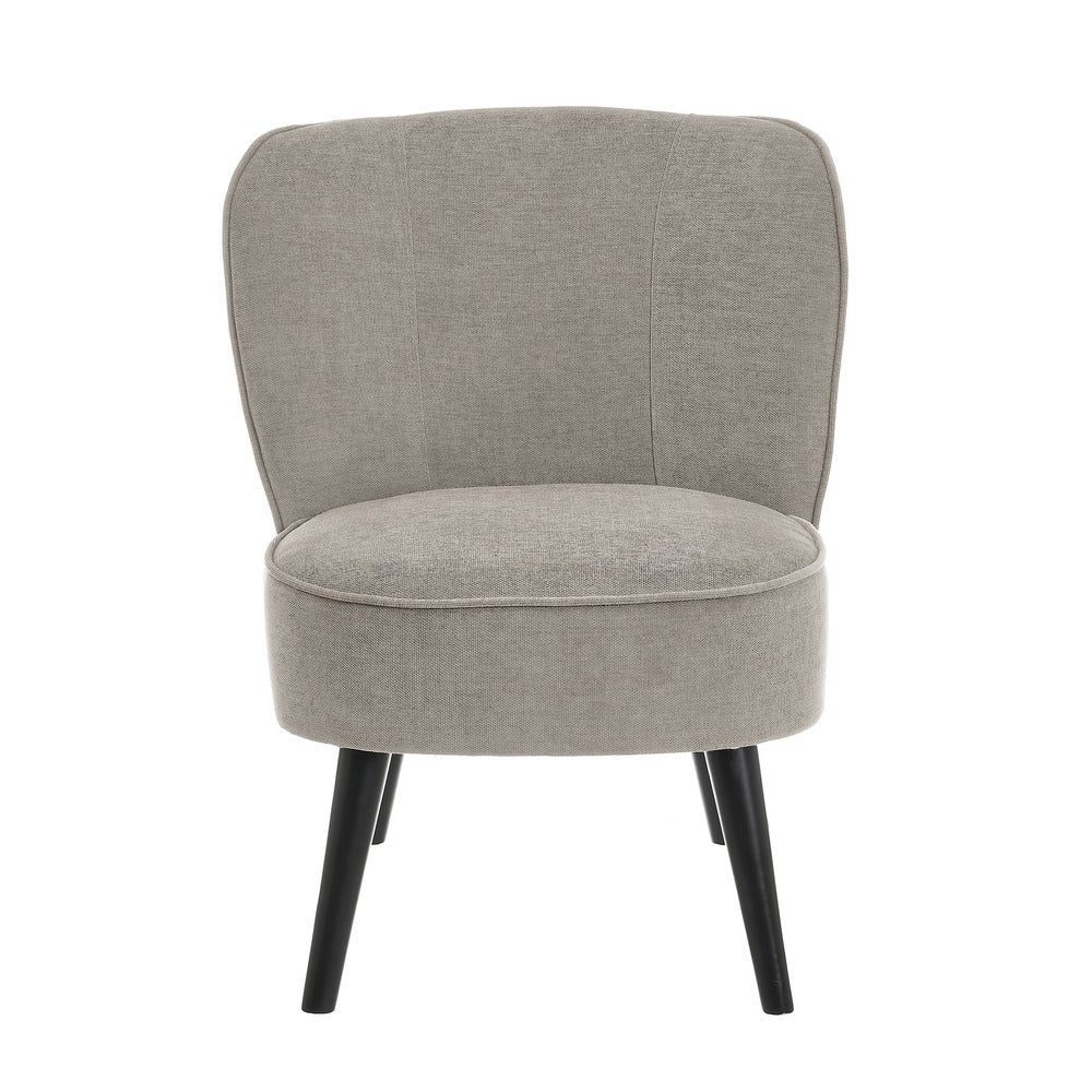 Sillón chenilla gris claro