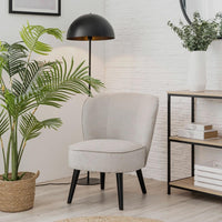 Sillón chenilla gris claro