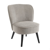 Sillón chenilla gris claro